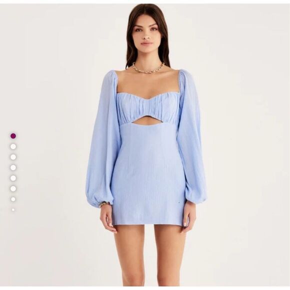 Revolve x Rumer Camille mini dress blue size large m3 - Picture 1 of 5